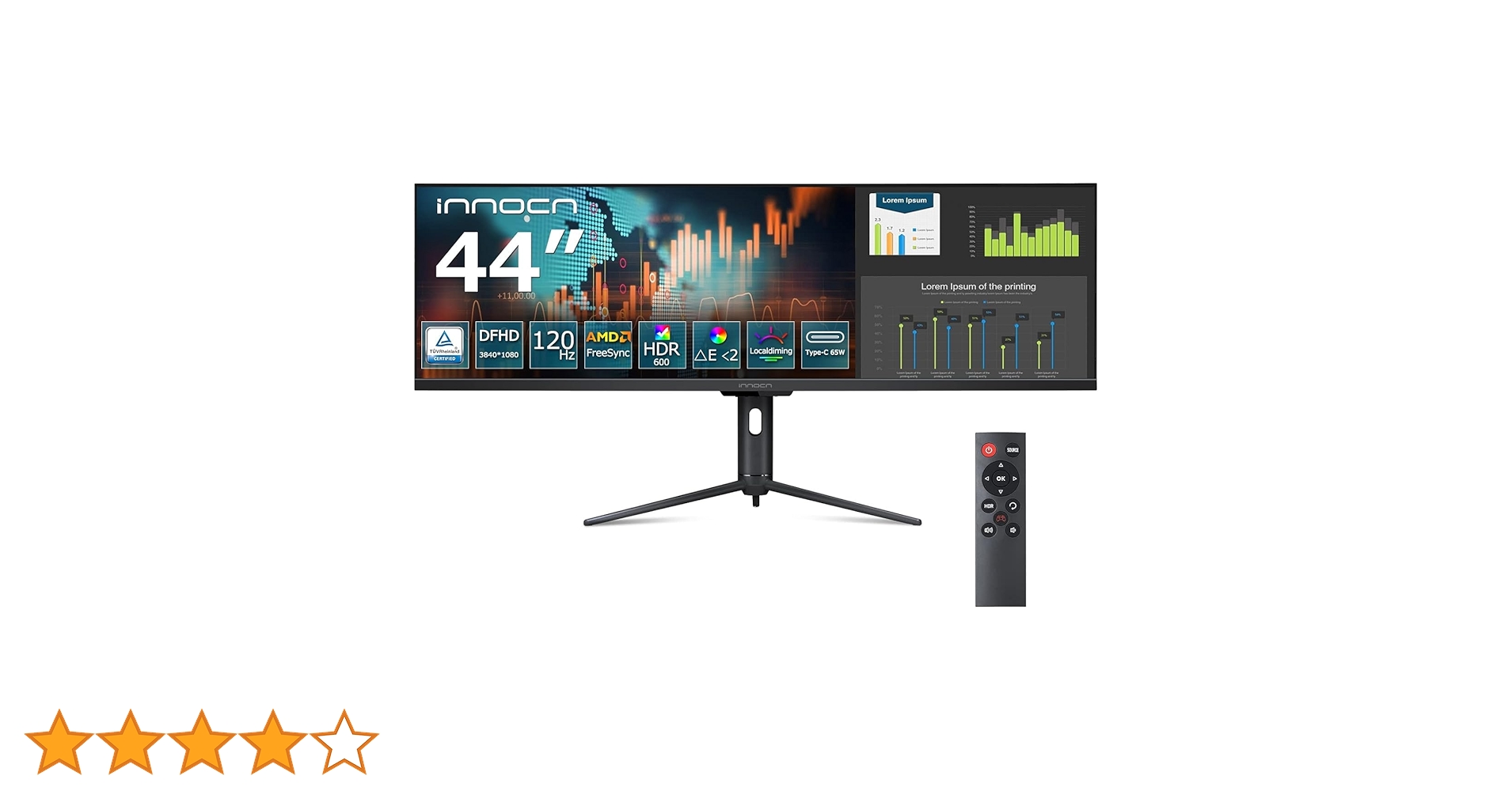 INNOCN 43.8インチ モニター　3840*1080 ウルトラワイド 61KzxWW45VL.jpg_BO30,255,255,